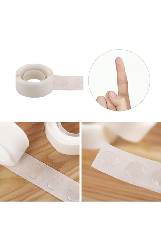 3 Adet Sticker Damla Model Çift Taraflı Yapışkan Balon Yapıştırıcısı - 3