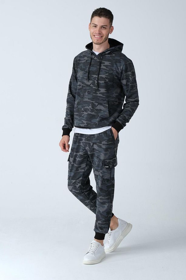 Kamuflaj Desenli Kapüşonlu Sweatshirt (e21-72100) - 3