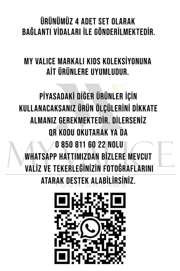Valiz Tekerleği Kids Teker 4 Adet Sarı - 8