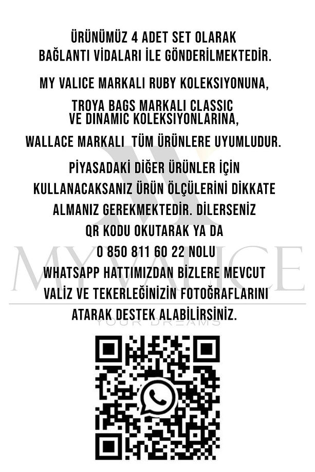 Valiz Tekerleği Tek Teker 01 4 Adet - 8