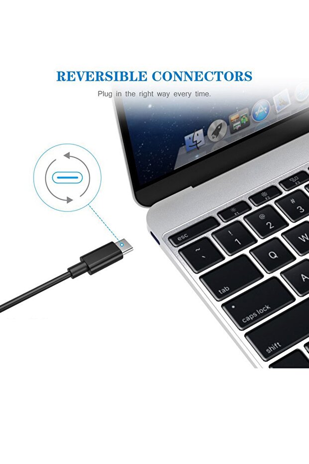 Type-c Usb Şarj Ve Data Kablosu - 2 Metre Siyah - 5