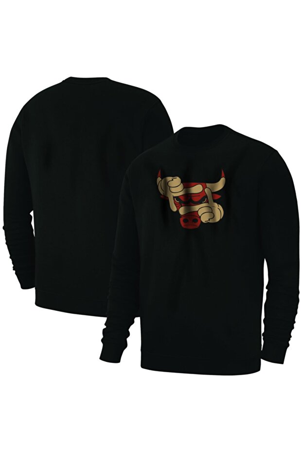 Erkek Kırmızı Chicago Bulls Basic Sweatshirt - 2