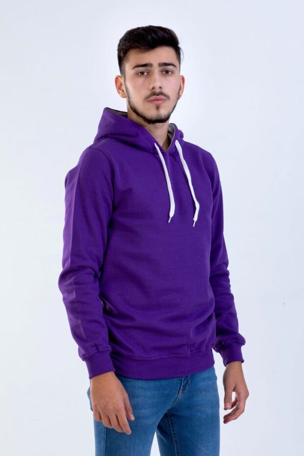 Unisex Purple Hooded Sweatshirt