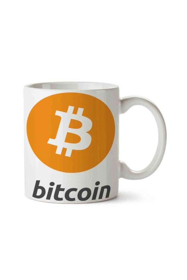 كوب بشعار BITCOIN مطبوع على الجانبين