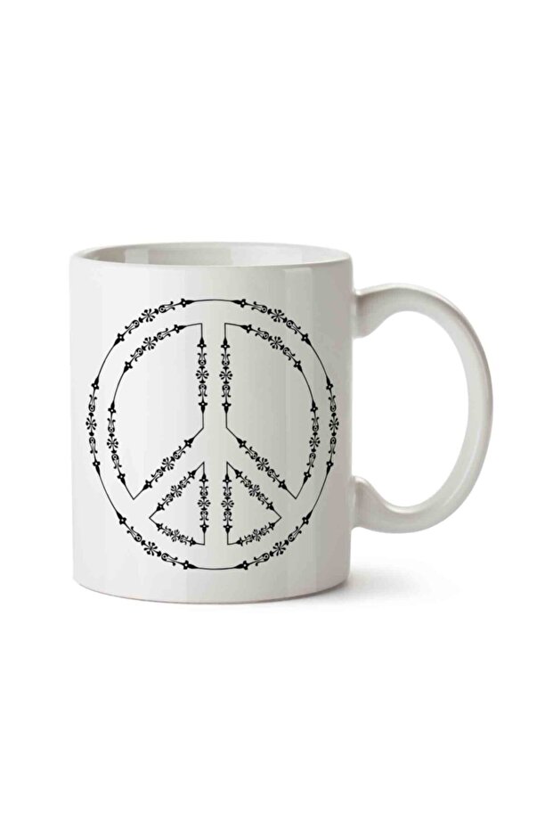 كوب مطبوع عليه وجهين من Barış Peace