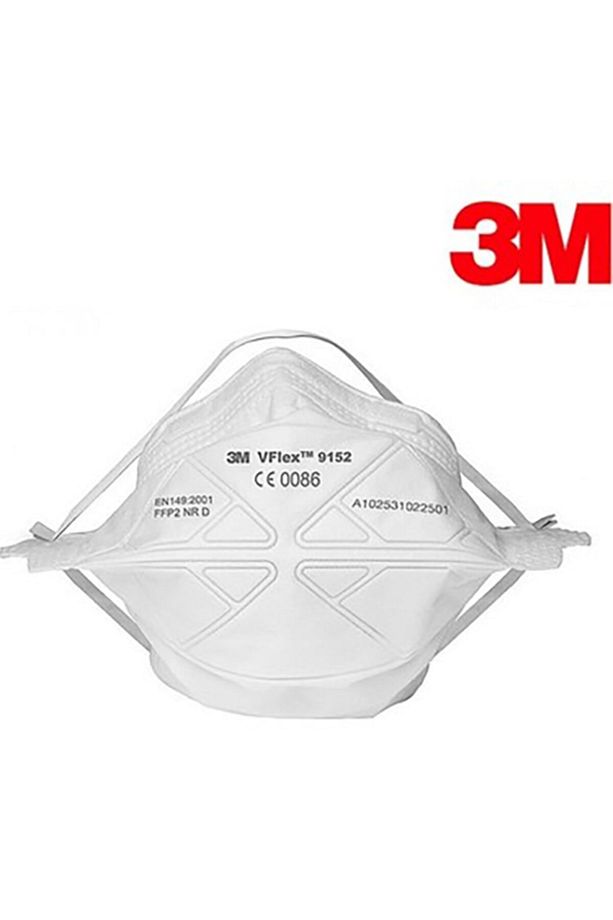 9152e 20 Adet Partikül Toz Maskesi, Ffp2, Ventilsiz - 2