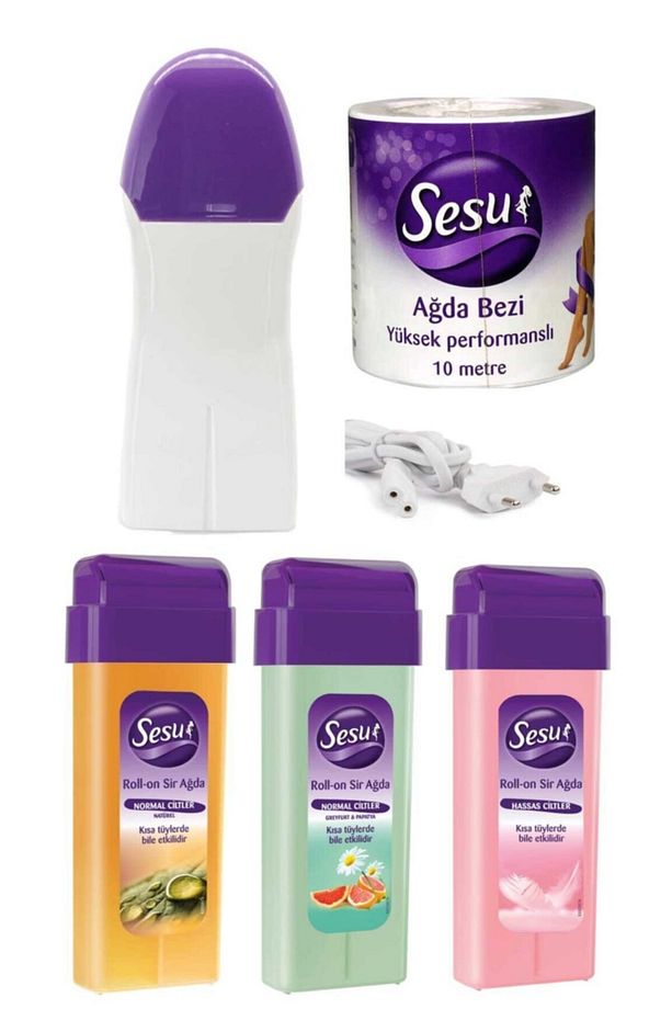 3 Adet Kartuş Roll-on Kolay Ağda+2 Yıl Garantili Ağda Makinesi  10mt Ağda Bezi Ağda Seti - 1