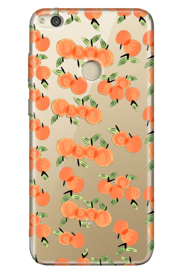 P9 Lite 2017 Case Colored Patterned Silicone Orange