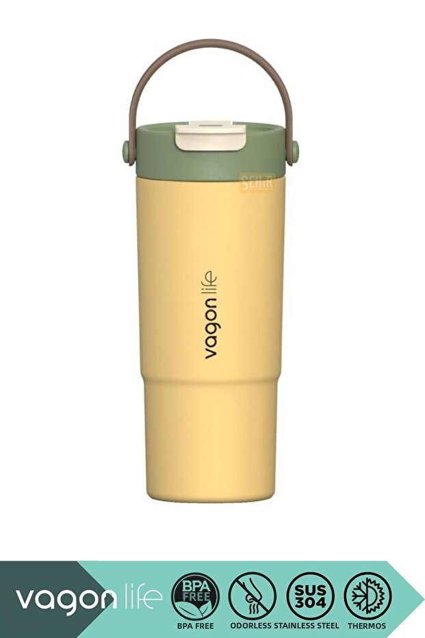 660ml New Collection Double Color Tumbler With/Without Straw Stainless Steel Thermos with Handle