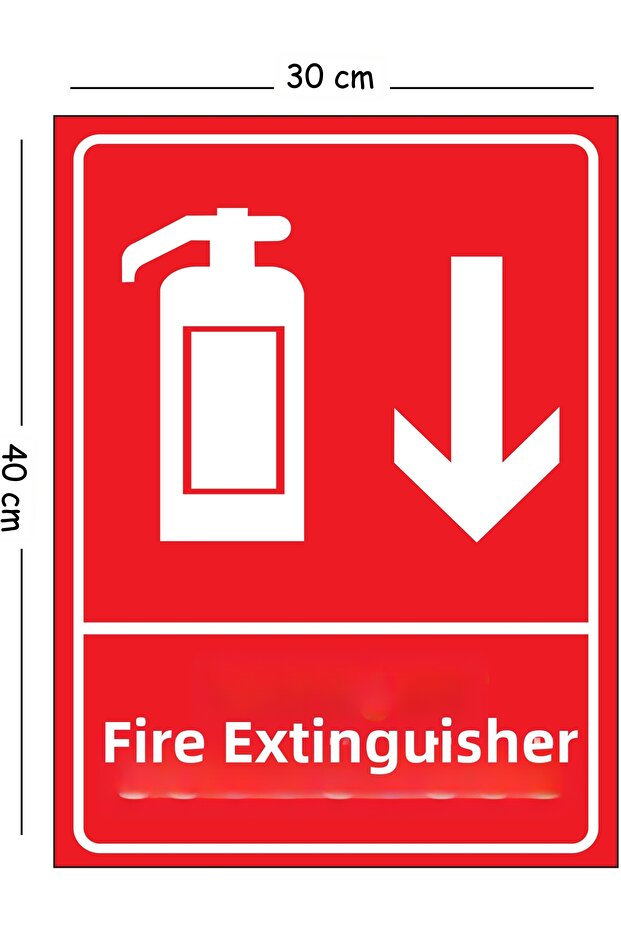 Metal Fire Extinguisher 2 30X40 cm A3 Warning Work Safety Sign