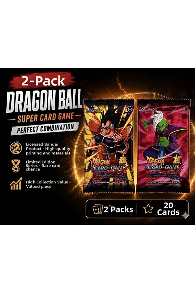 Dragonball Booster Collectible Card Pack 2 Packs 20 Cards