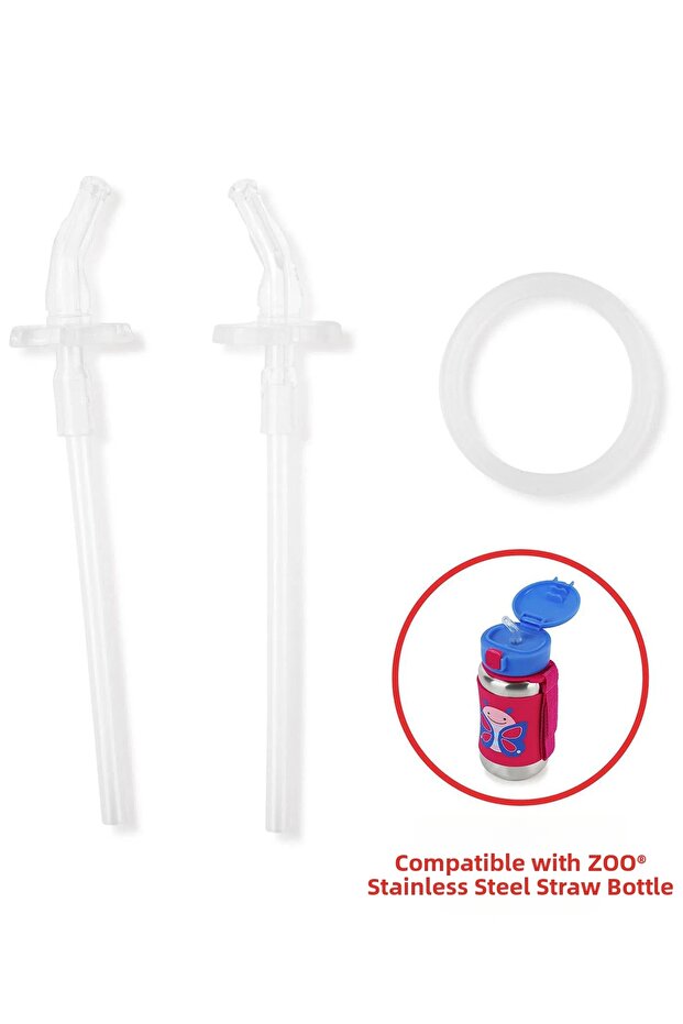 Zoo Stainless Steel Water Bottle with Straw Spare Straw