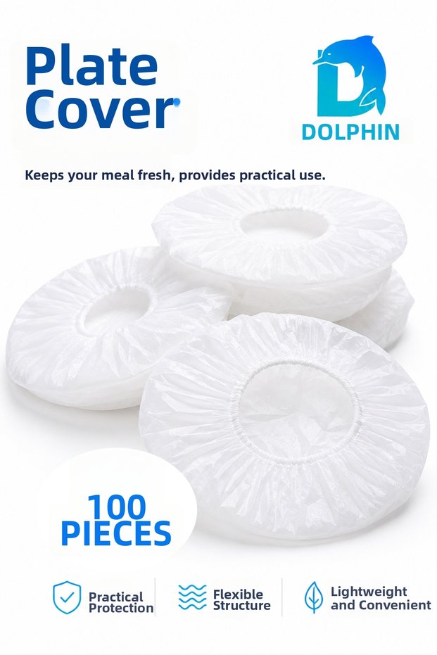 Elastic Plate Cover Transparent Elastic Food Protection Cover Plate Cover 100 Pieces