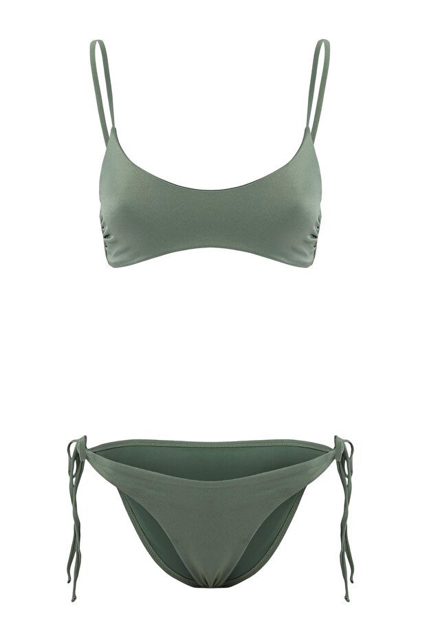Yeşil Kaplı Klora&Suya Dayanıklı Uzun Ömürlü LYCRA®XTRALIFE Bikini Takımı TBESS26BT00095 - 5