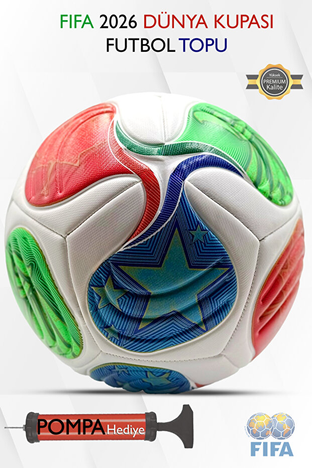 Hsport Fifa 2026 Dünya Kupası Yeni Sezon Futbol Topu Trionix DAYANIKLI Halı Saha,Çim,Beton Zemin Dikişli Top No:5