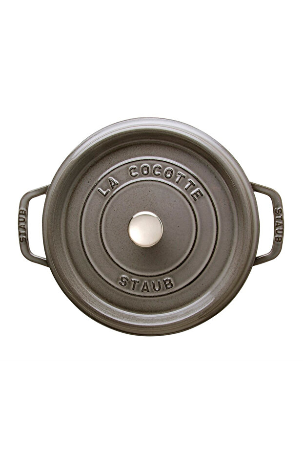 Döküm Tencere Yuvarlak 24 cm Grafit Gri - 2