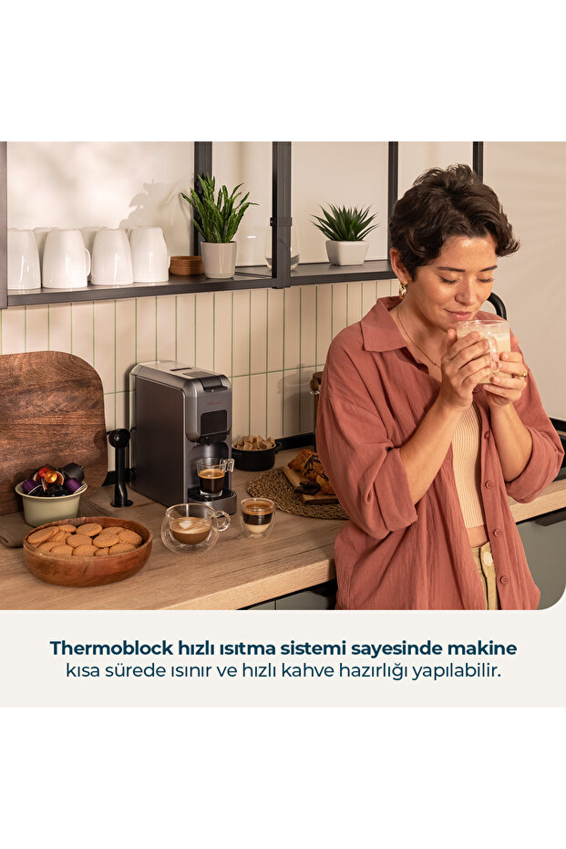 Freestyle Compact Black Espresso Makinesi Kompakt Güçlü 20 Bar - 7