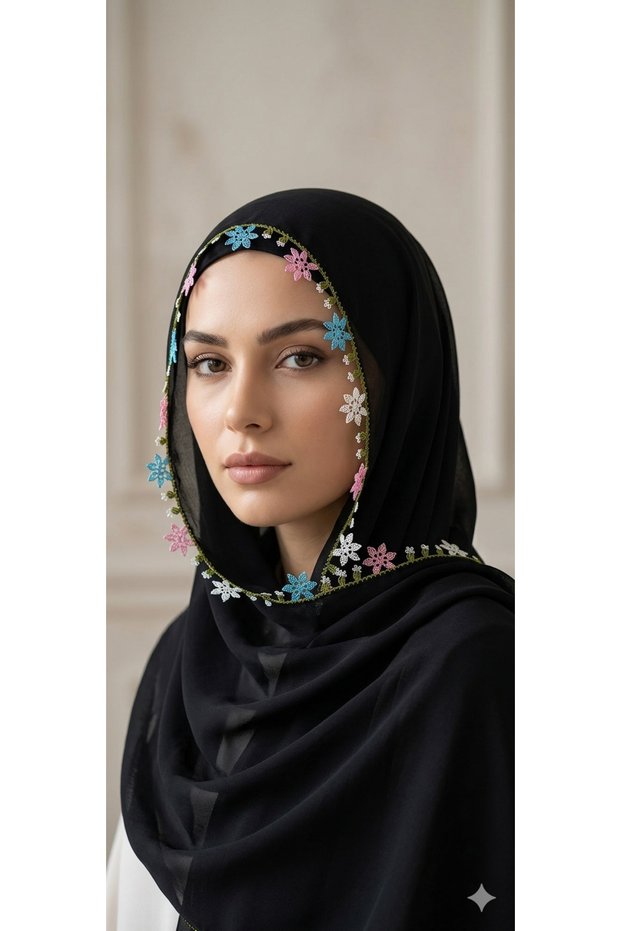 Needlepoint Black Color Prayer Cloth