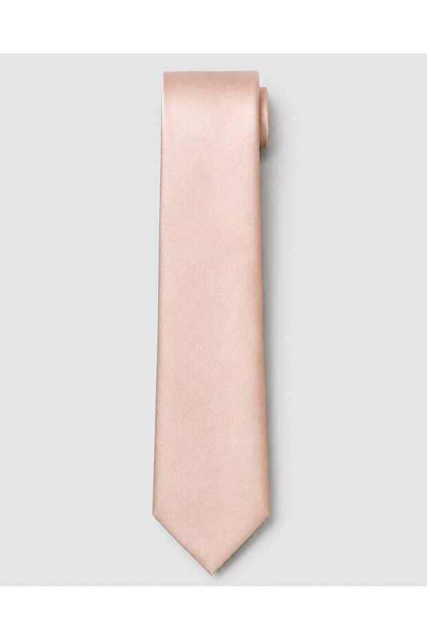 Champagne Powder Color Satin Tie & Handkerchief Set