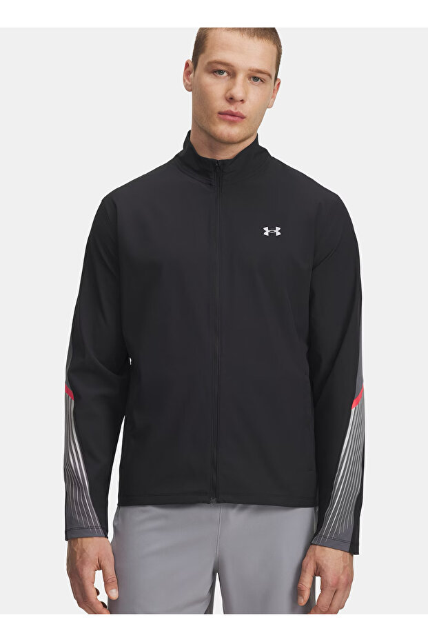 6005901-002-Ua Velociti Storm Jacket Black Men's Zip Jacket