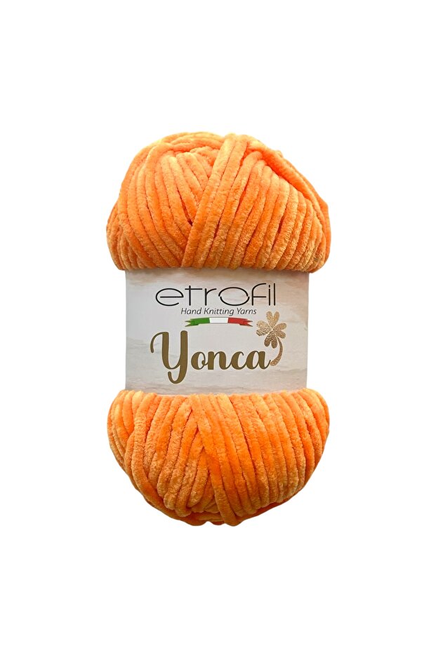 Yonca Baby Velvet Knitting Yarn Light Orange 100% Polyester 100g 120m (70290)
