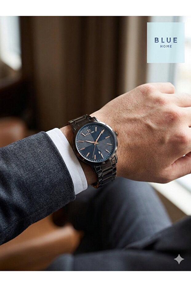 Steel Men's Wristwatch (with Bracelet Gift)