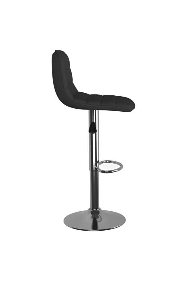 Scaune de bar, 2 buc., negru, material textil - 5