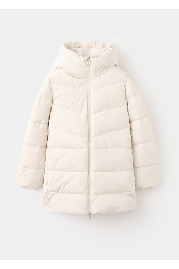 Kapüşonlu kapitone anorak - 3