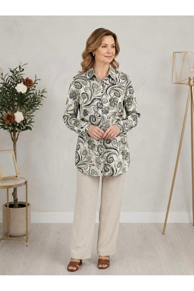 Plus Size Woven Mother's Shirt