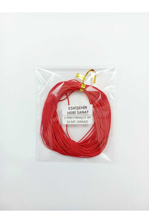 10 Meters Parachute String - Red Colored Necklace and Bracelet Set, Hair Braid String