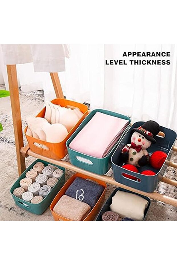 7.2L Plastic Storage Bins, Stackable Baskets with Handles for Home Classroom Organization
