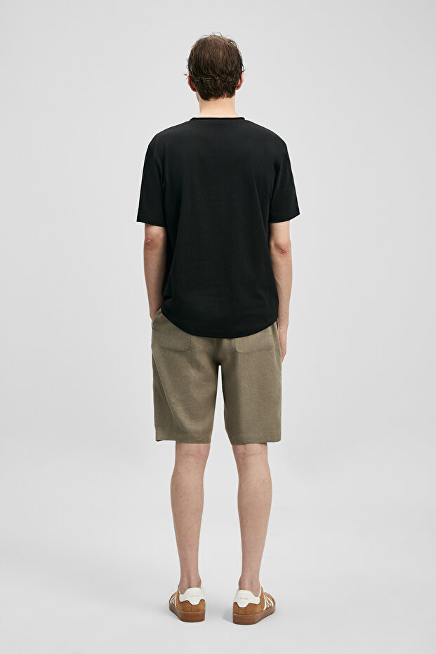 Ανδρικό μπλουζάκι Junya Basic μαύρο - 6