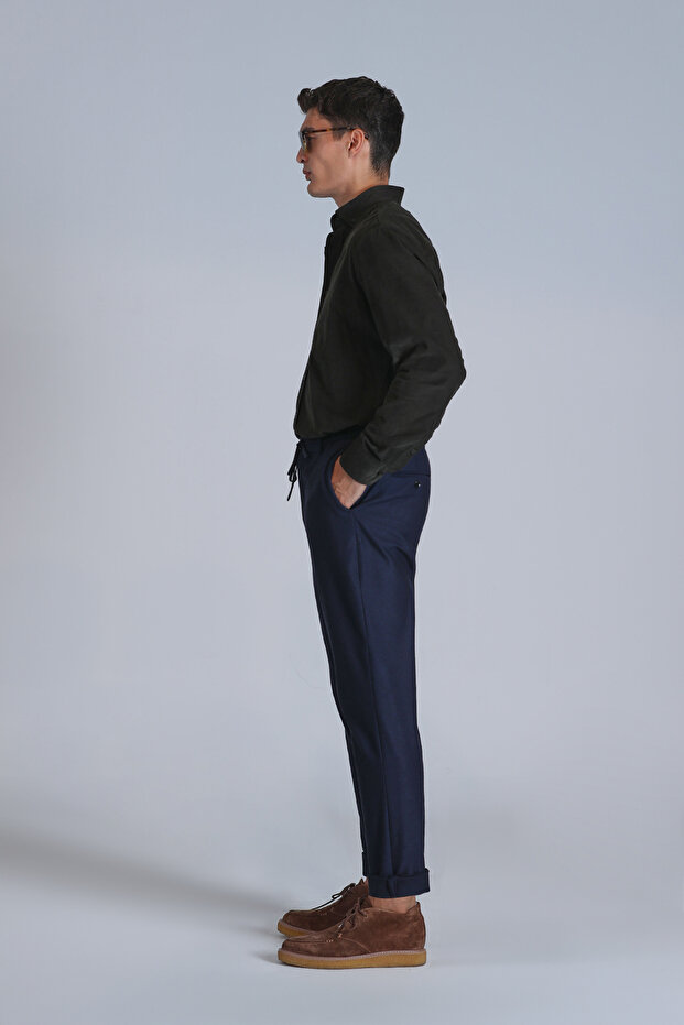 Water Erkek Basic Gömlek Slim Fit Yeşil - 4