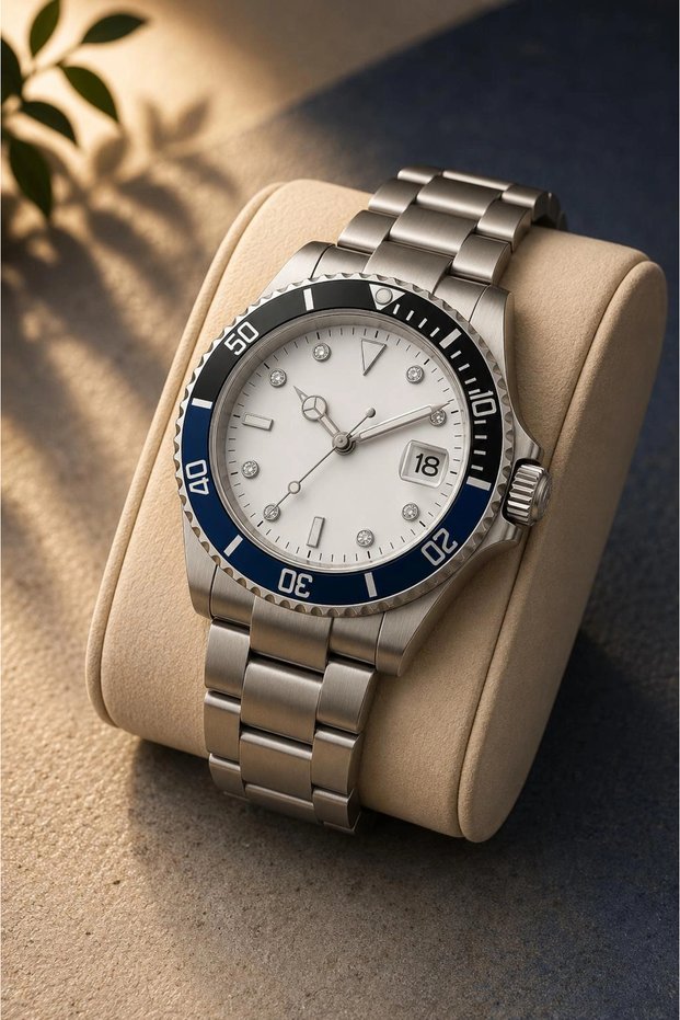 Men's Wristwatch Metal with Calendar Stainless Does Not Tarnish