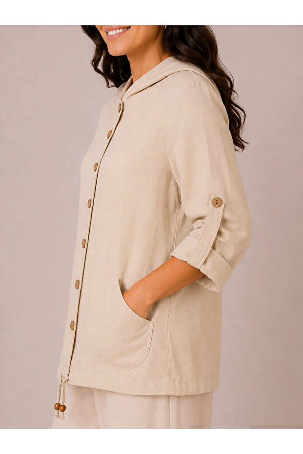 100% Cotton Muslin Jacket - 2