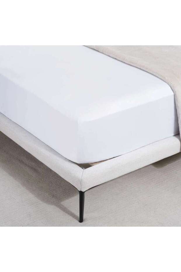 Luxe Cotton Tencel Fitted Sheet 180x200+33cm - White