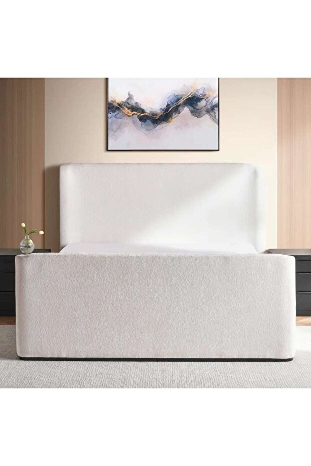 Ajanta Super King Bed200x200 Cm - White