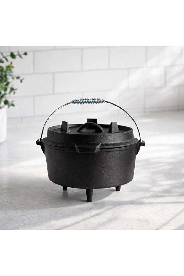 Ferric Cast Iron Barbeque Pot 4.3l -black