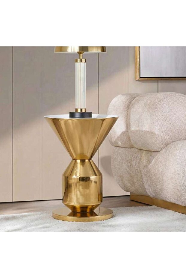 Cantia End Table Polish - Gold
