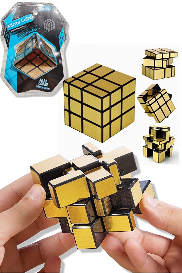مكعب Moyu 3X3 مرآة ذهبية لامعة، مكعب ذكاء، مكعب ذهني