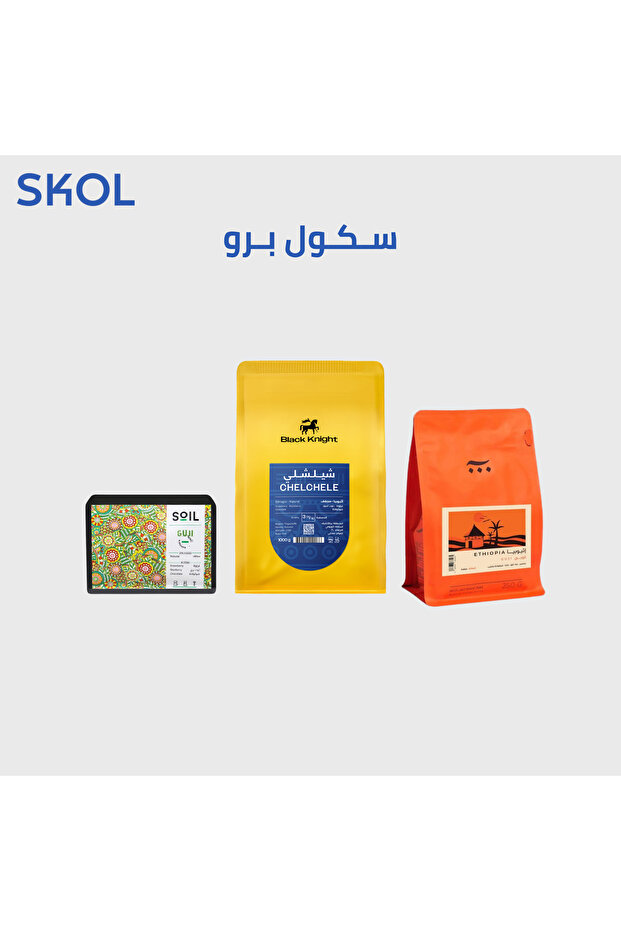 مجموعة القهوة المختصة 3 محاصيل متنوعة 250جم بلاك نايت-سويل-آش | Brew-60 Coffee Bundle