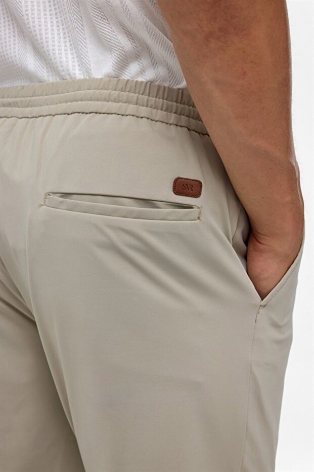 Bej Slim Jogger Pantolon - 6