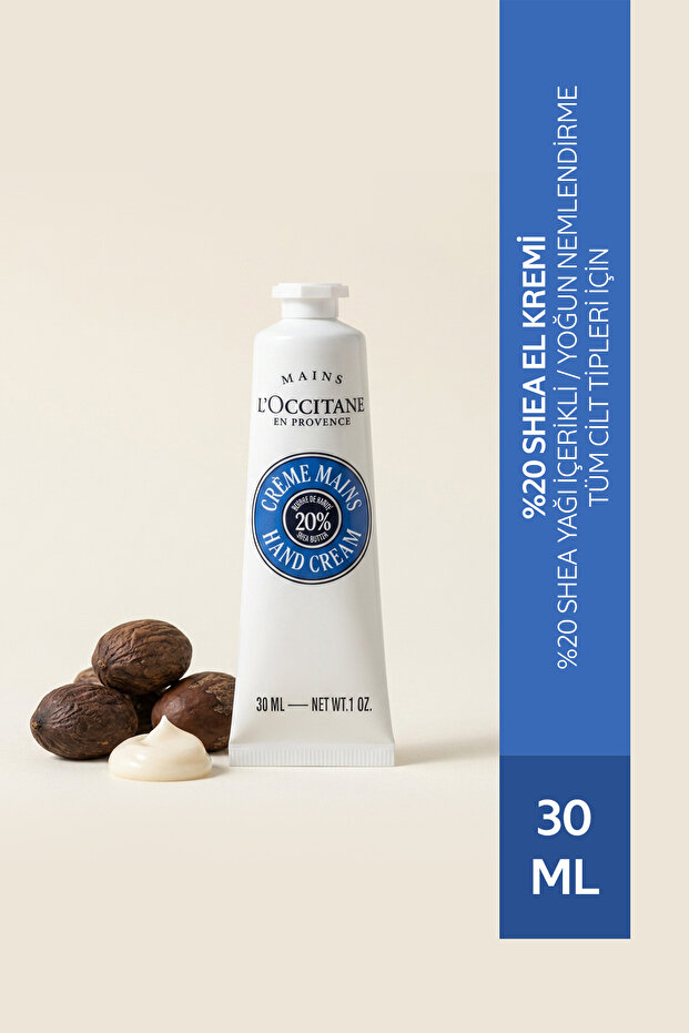 Shea Hand Cream, Nourishing and Moisturizing, Containing 20% Shea Butter, 30 ml