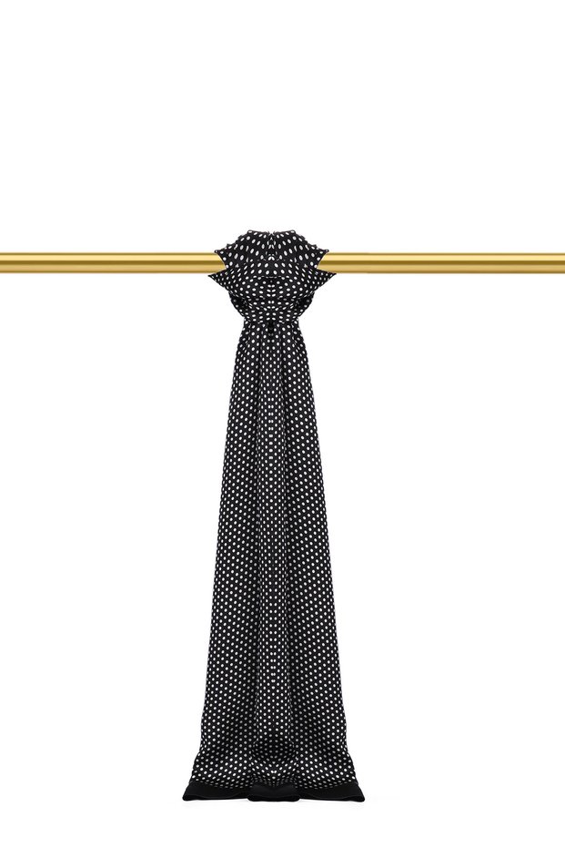 Black Patterned Men's Silk Cashew