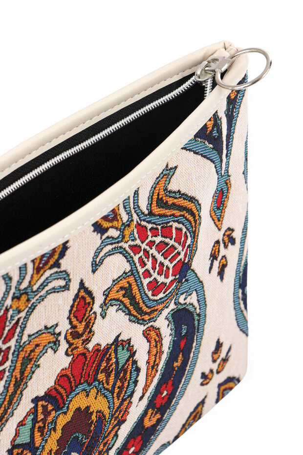 Candlestick Tulip Pattern Tapestry Handbag - 4