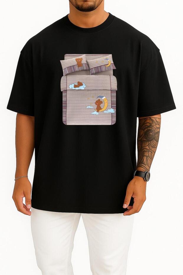 Oversize Bedding Furniture, Dark Children's Beds, Household Chest Design Unisex T-Shirt