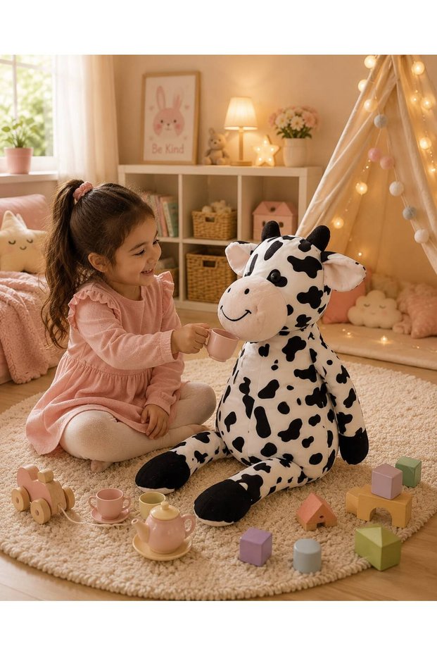 90 cm Large Size Cow Plush Toy Soft Ox Pillow
