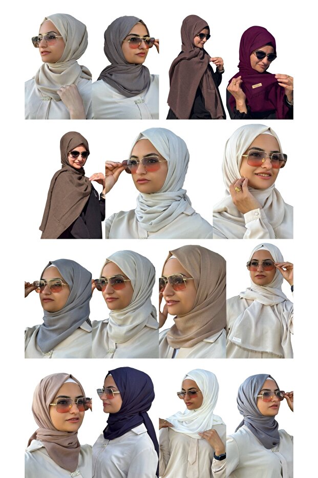 15 Pashmina Shawls Viscose Cotton 150 Gr