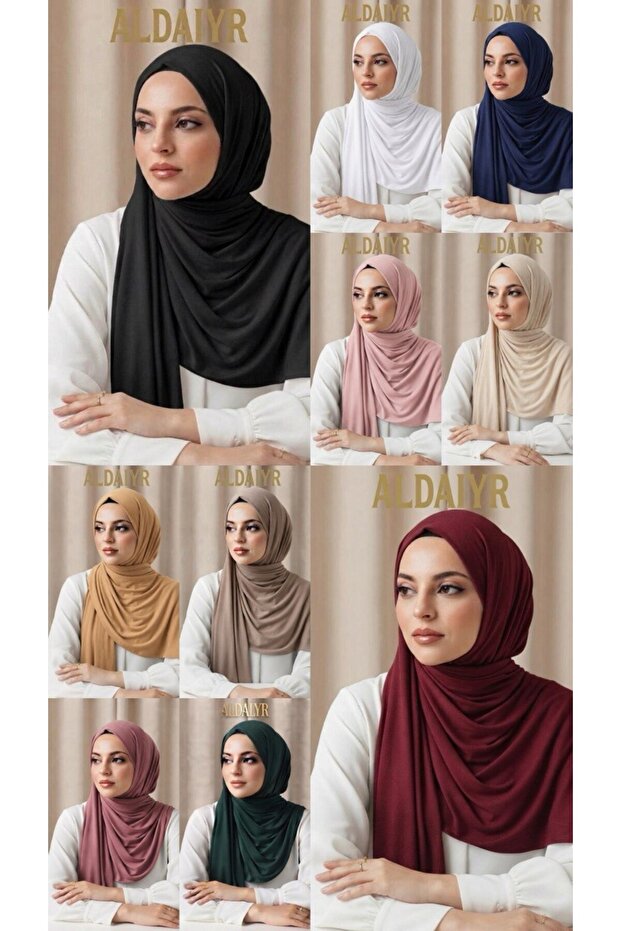 10 شالات قطنية ممشطة سادة