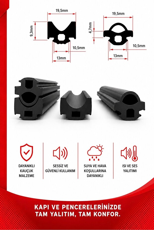 A 440 - a 441 Automatic Door Seal 3X2 Meters Black